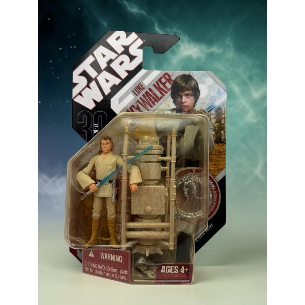 Hasbro Star Wars Luke Skywalker Action Figure 2007 30th Anniversary A New Hope